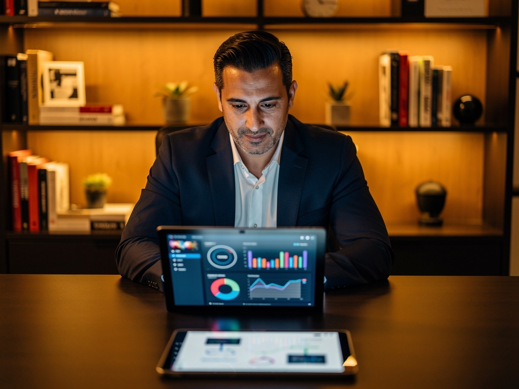 Consultor digital trabajando con propietario de pequeño negocio en Guadalajara